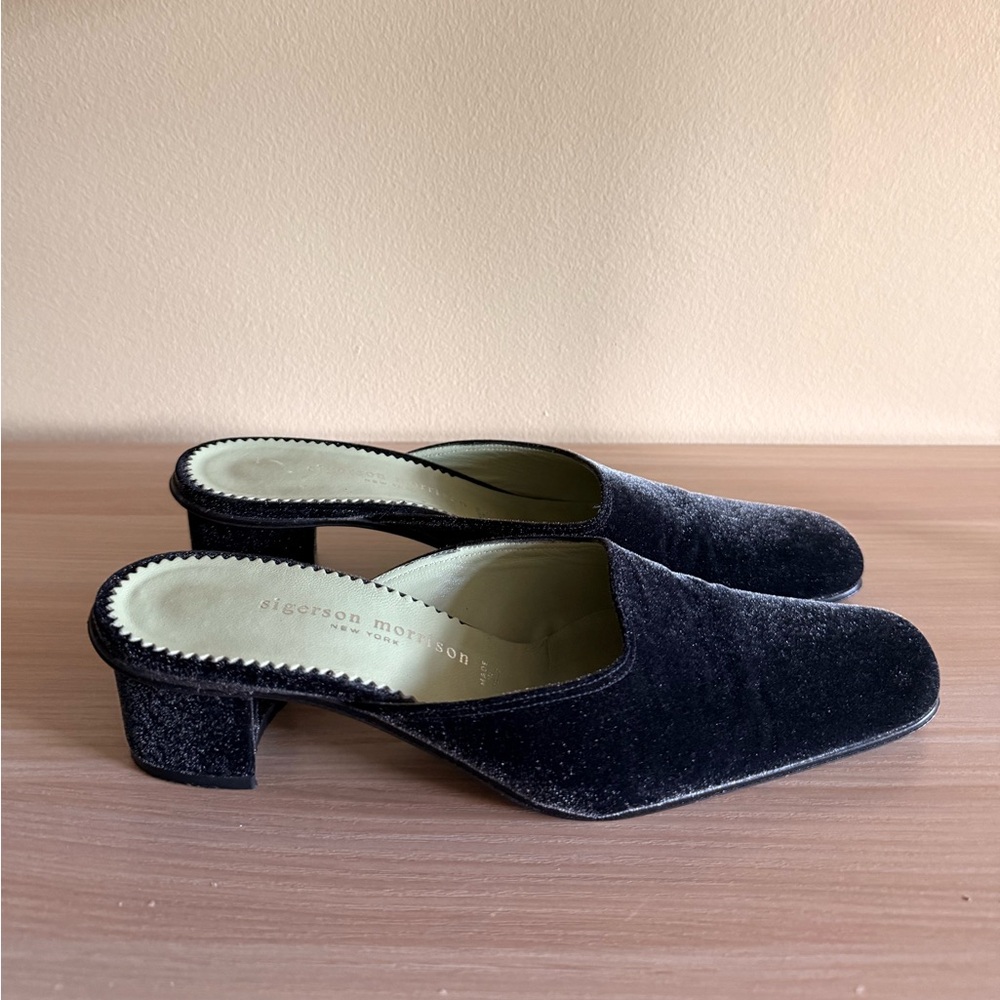 Sigerson Morrison Velvet Slides